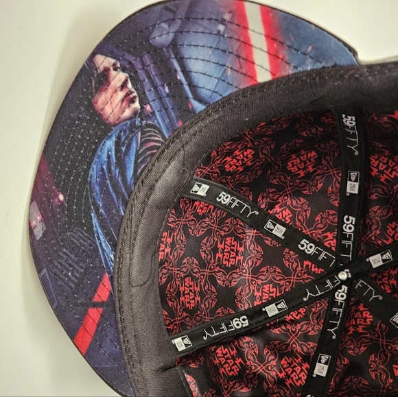 🌌🧢 Star Wars Ben Solo/ Kylo Ren Darkside 7 3/8 New Era Fitted Cap undervisor - Picture 4 of 6